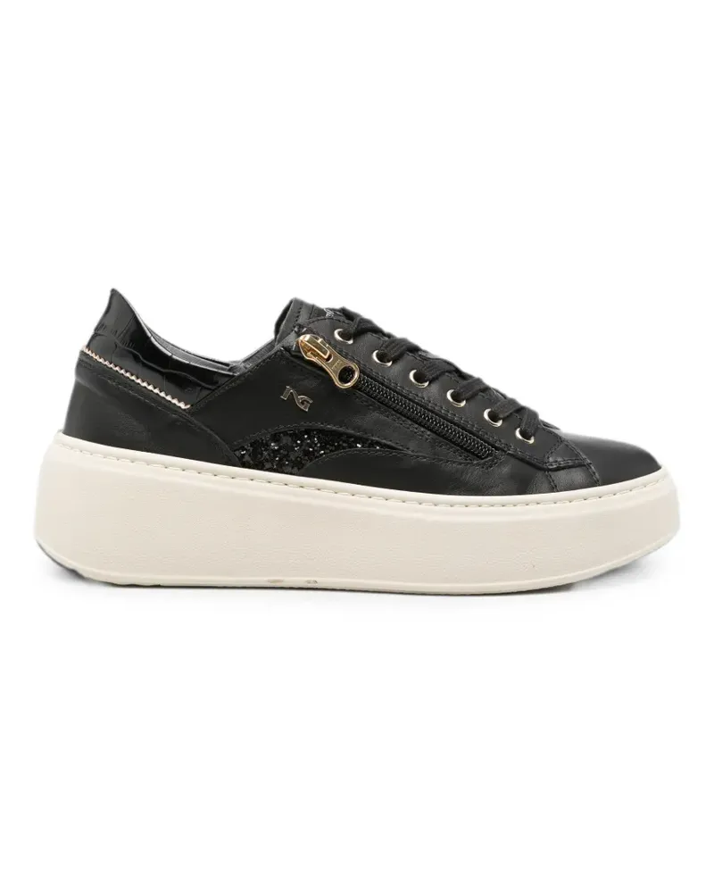 Nero Gardini glitter-panelled sneakers - Schwarz Schwarz