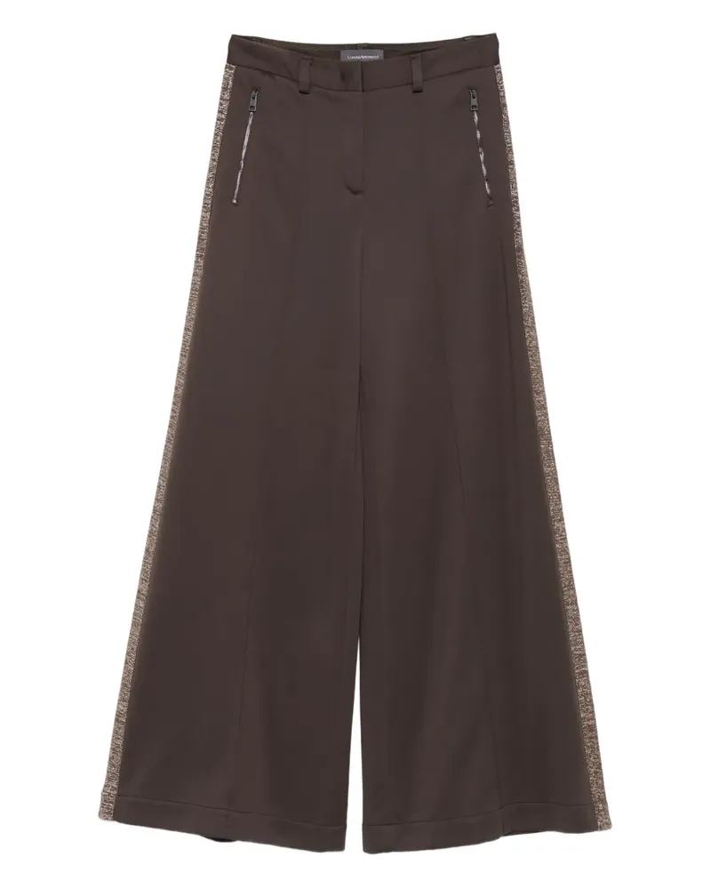 Lorena Antoniazzi zip-detail trousers - Braun Braun
