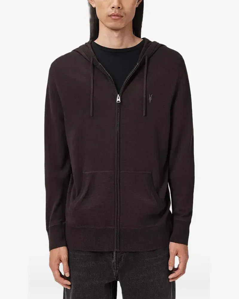 AllSaints Mode logo-detail hoodie - Braun Braun