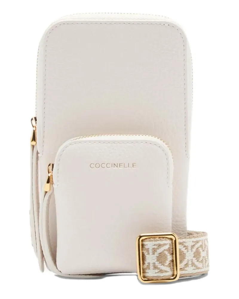 Coccinelle mini Pixie leather phone case - Weiß Weiß