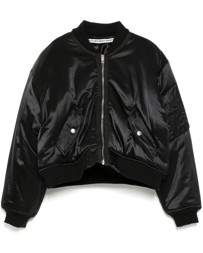 Alexander Wang Shrunken Bomberjacke - Schwarz Schwarz