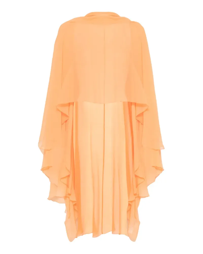 Ermanno Scervino ruffled cape - Orange Orange