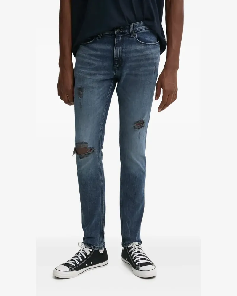 HUGO BOSS Jeans im Distressed-Look - Blau Blau