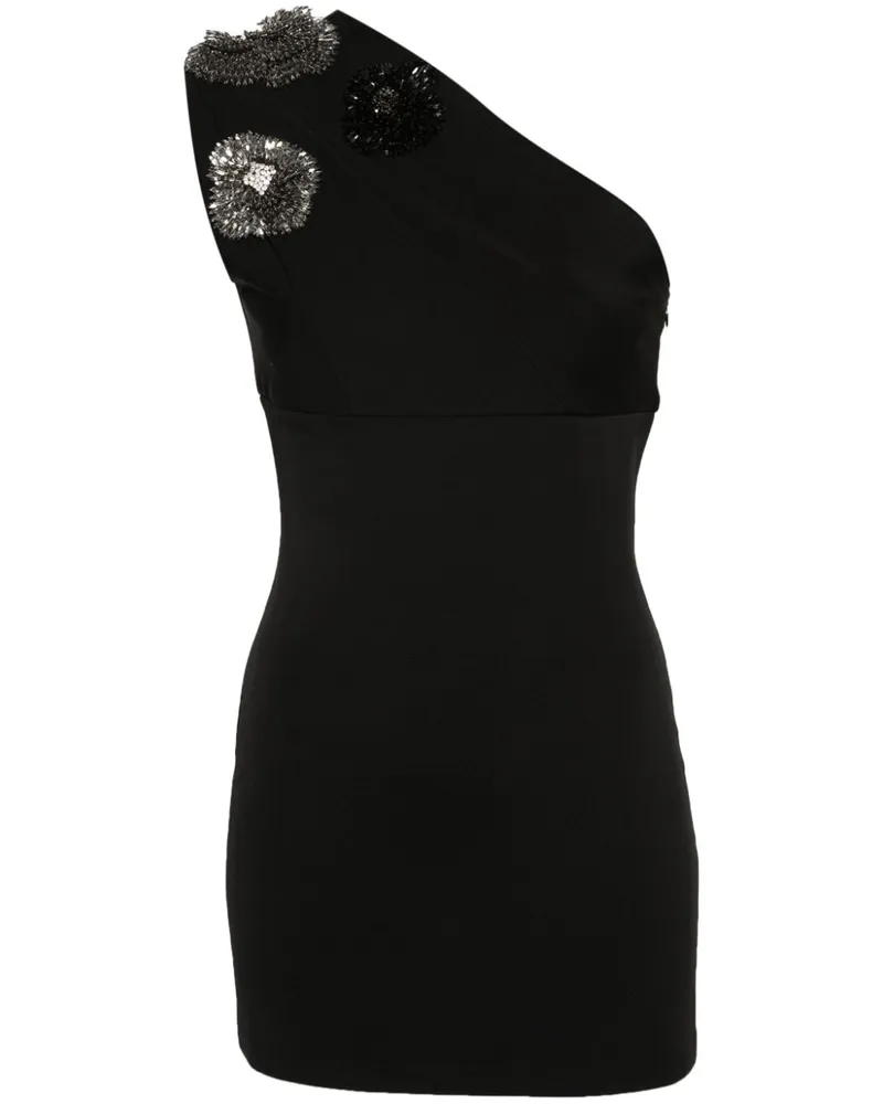 Balmain Kleid mit Kristallen - Schwarz Schwarz