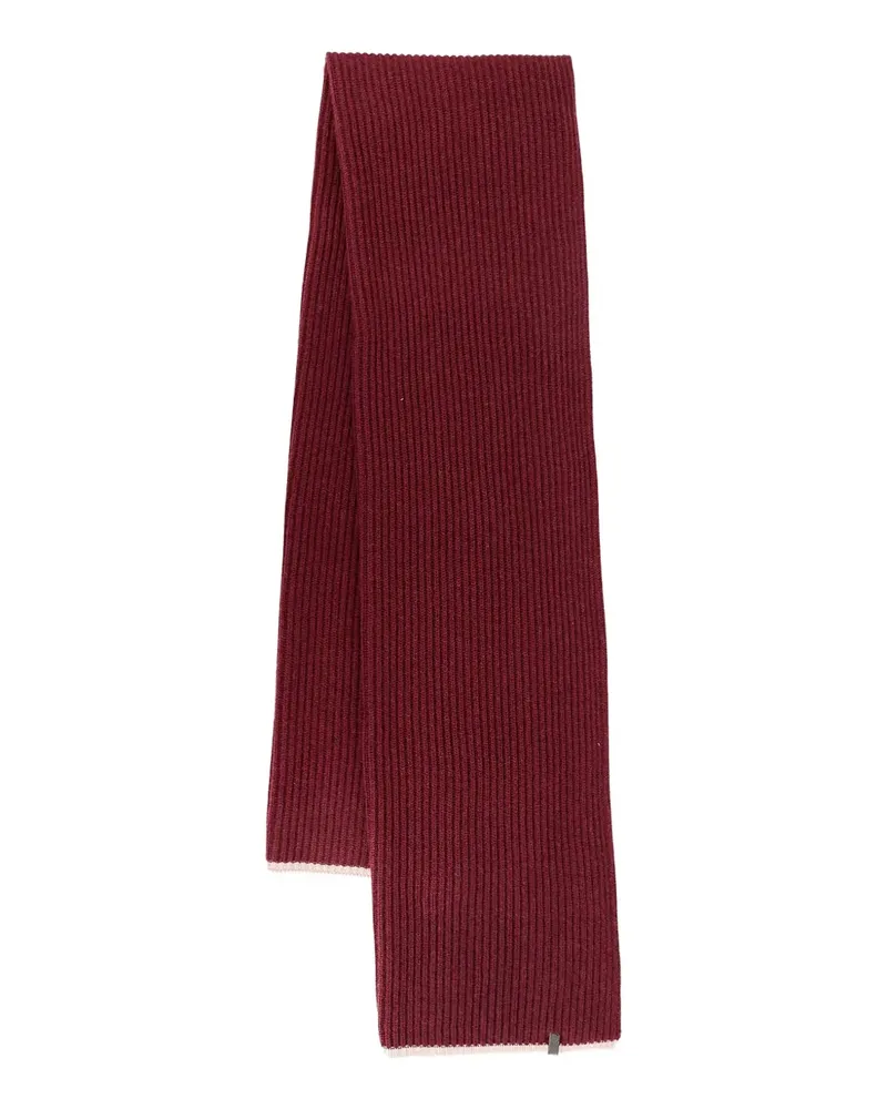 Brunello Cucinelli Gerippter Kaschmirschal - Rot Rot