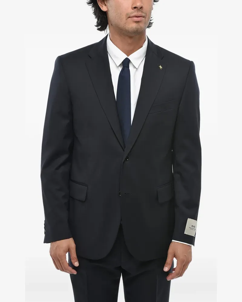 Corneliani notched-lapel single-breasted suit - Blau Blau