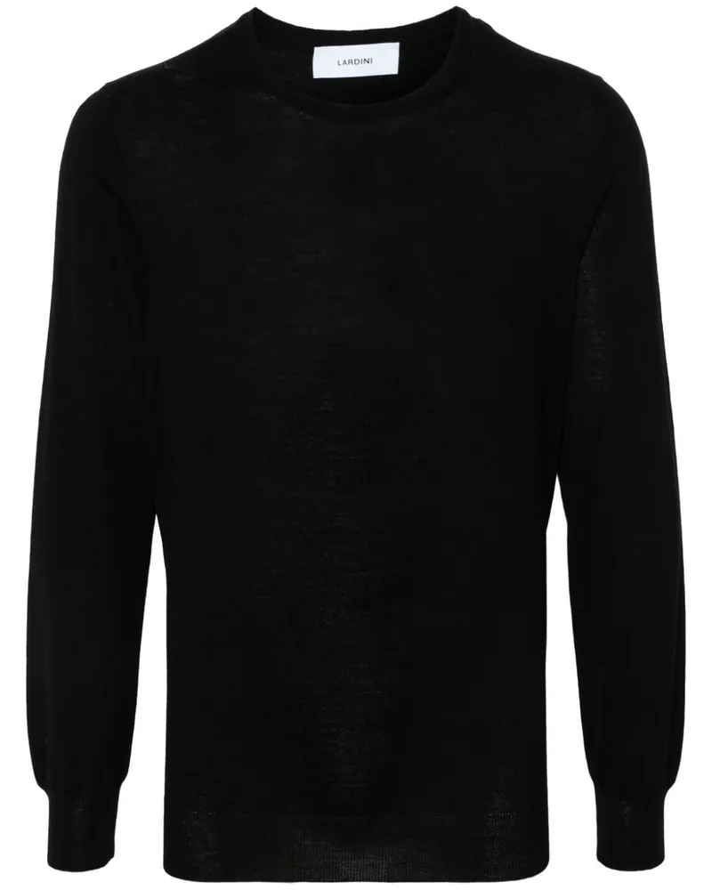 LARDINI Fein gestrickter Pullover - Schwarz Schwarz