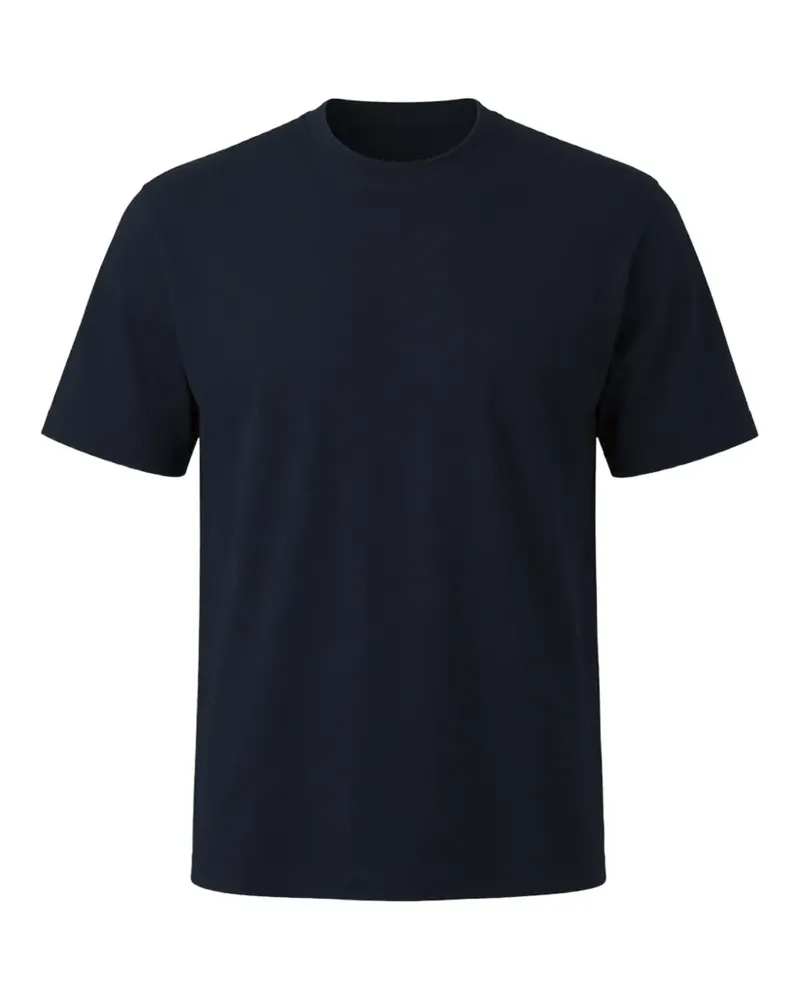 Handvaerk crew-neck T-shirt - Blau Blau