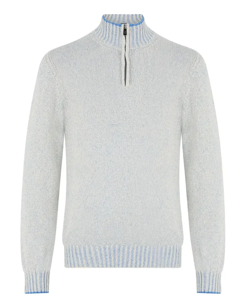 Fedeli half-zip knitted sweater - Grau Grau