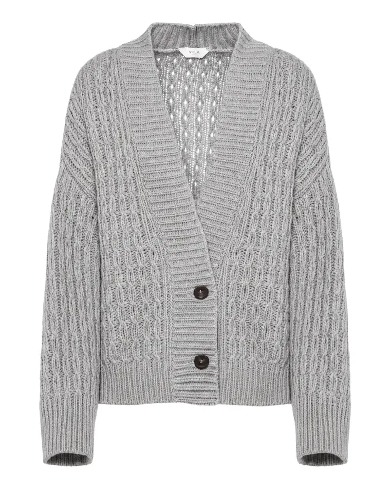 Malo Anna cable-knit cashmere cardigan - Grau Grau