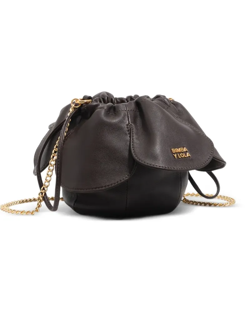 BIMBA Y LOLA Pétalo leather bucket bag - Braun Braun