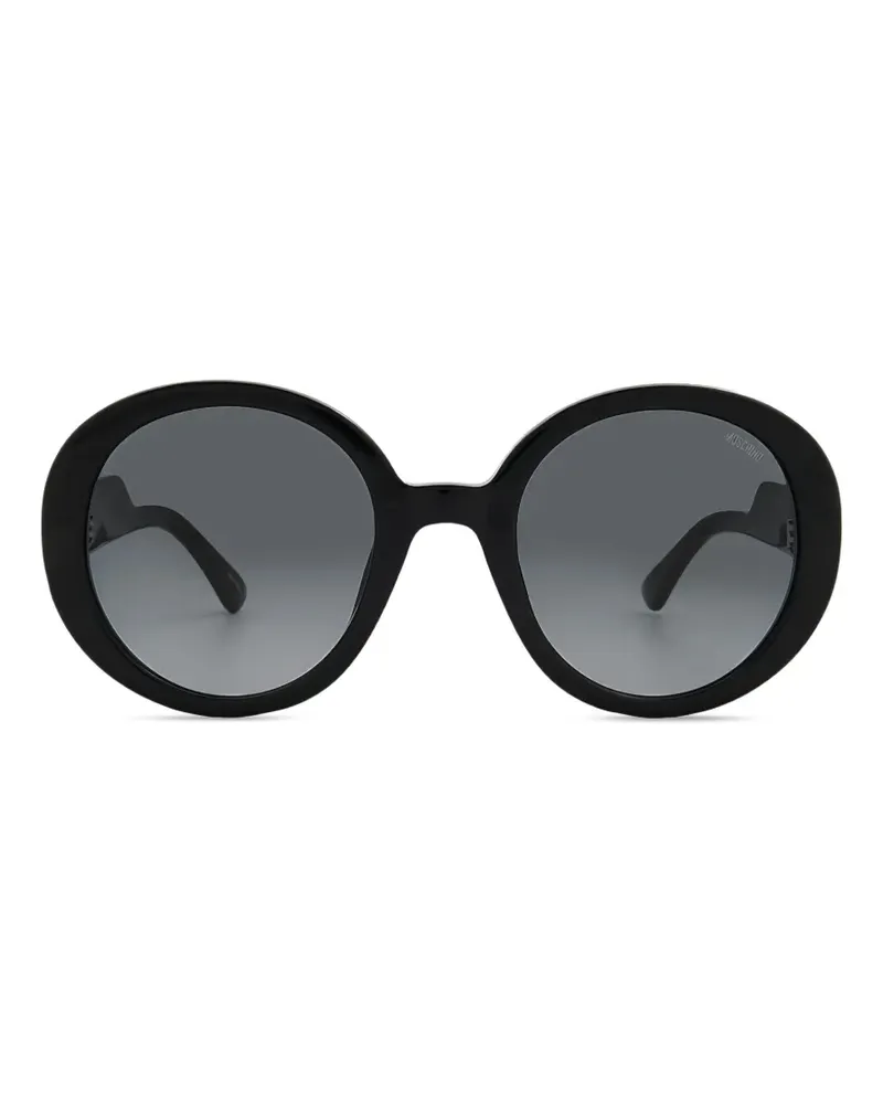 Moschino Runde Sonnenbrille - Schwarz Schwarz