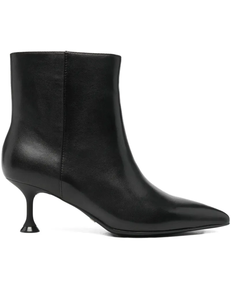 MARC ELLIS Spitze Stiefel mit Reißverschluss 60mm - Schwarz Schwarz