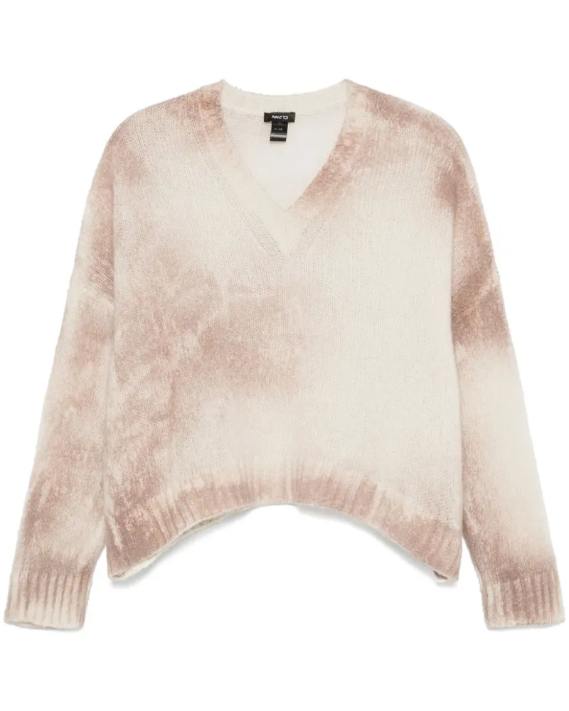 Avant Toi Pullover mit ausgeblichenem Effekt - Nude Nude