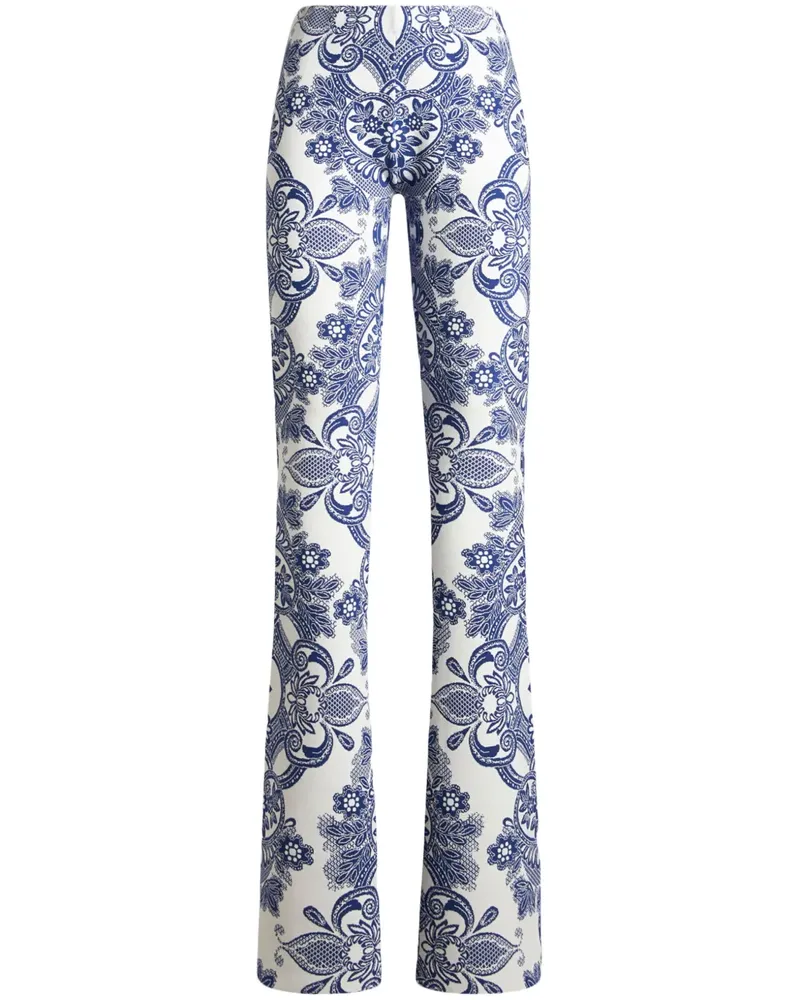 Etro Strickhose mit Spitzenmotiv - Weiß Weiß