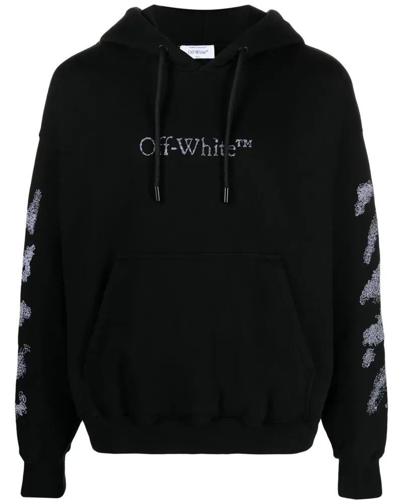 OFF-WHITE Hoodie mit diagonalen Streifen - Schwarz Schwarz
