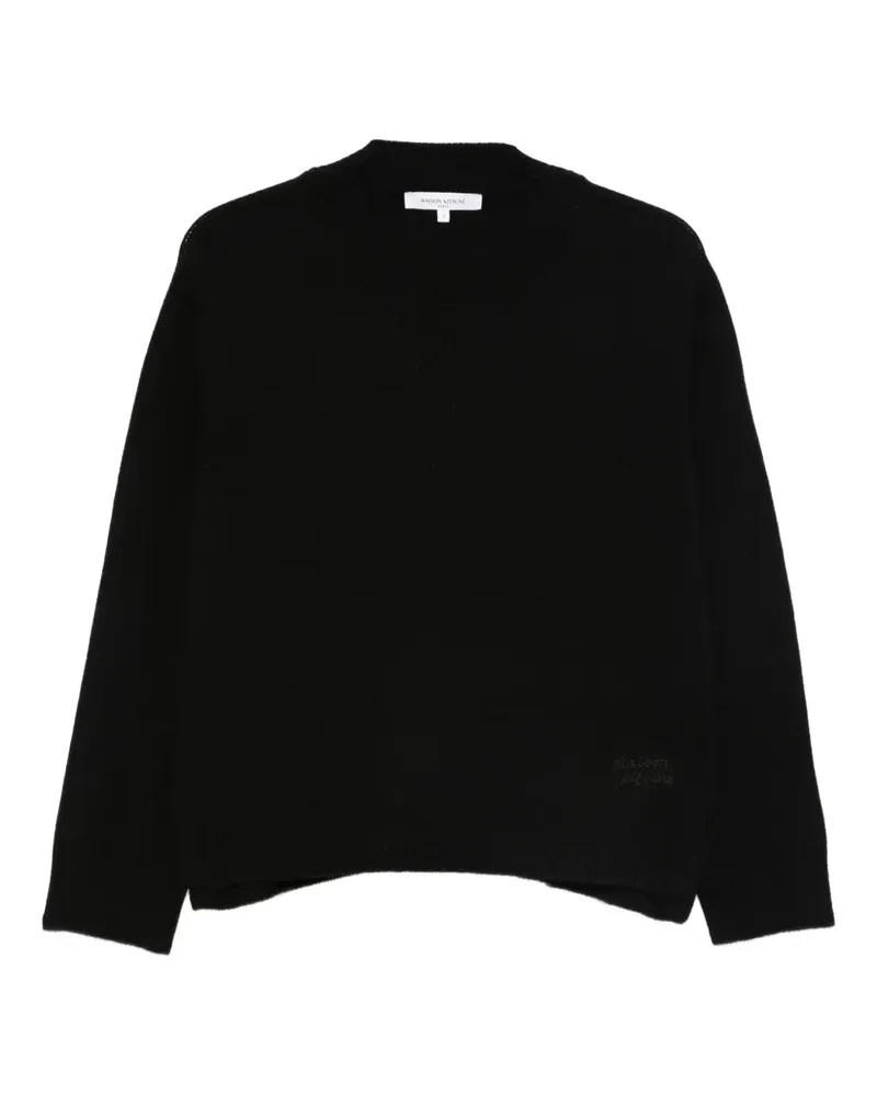 Kitsuné Pullover mit V-Ausschnitt - Schwarz Schwarz