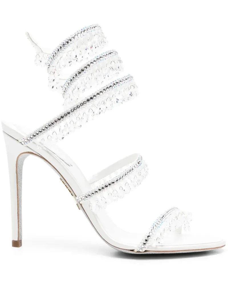 René Caovilla Chandelier Sandalen 100mm - Weiß Weiß