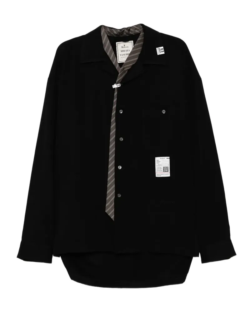 MIHARAYASUHIRO Hemd mit Brusttasche - Schwarz Schwarz