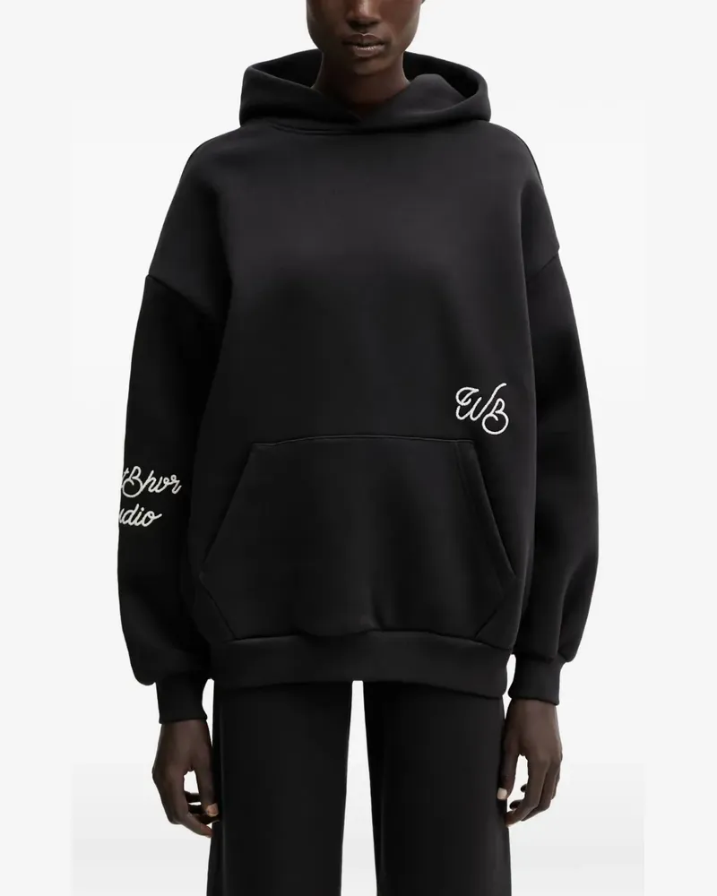 WRSTBHVR Gustaf logo-embroidered hoodie - Schwarz Schwarz