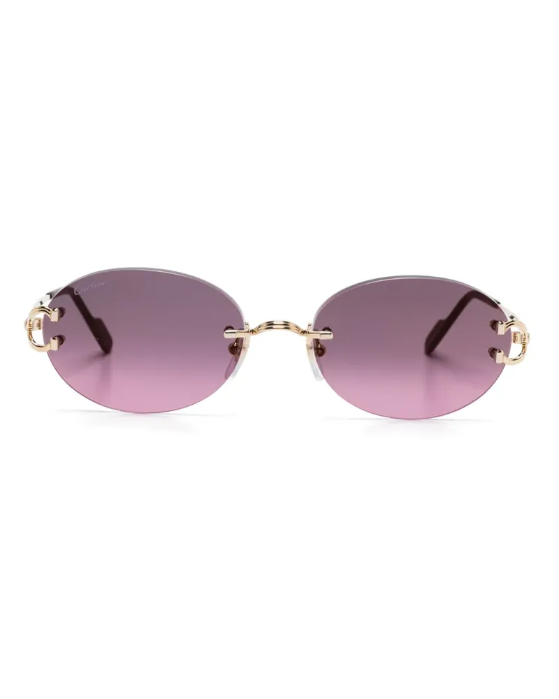 Cartier Sonnenbrille mit ovalem Gestell - Gold Gold