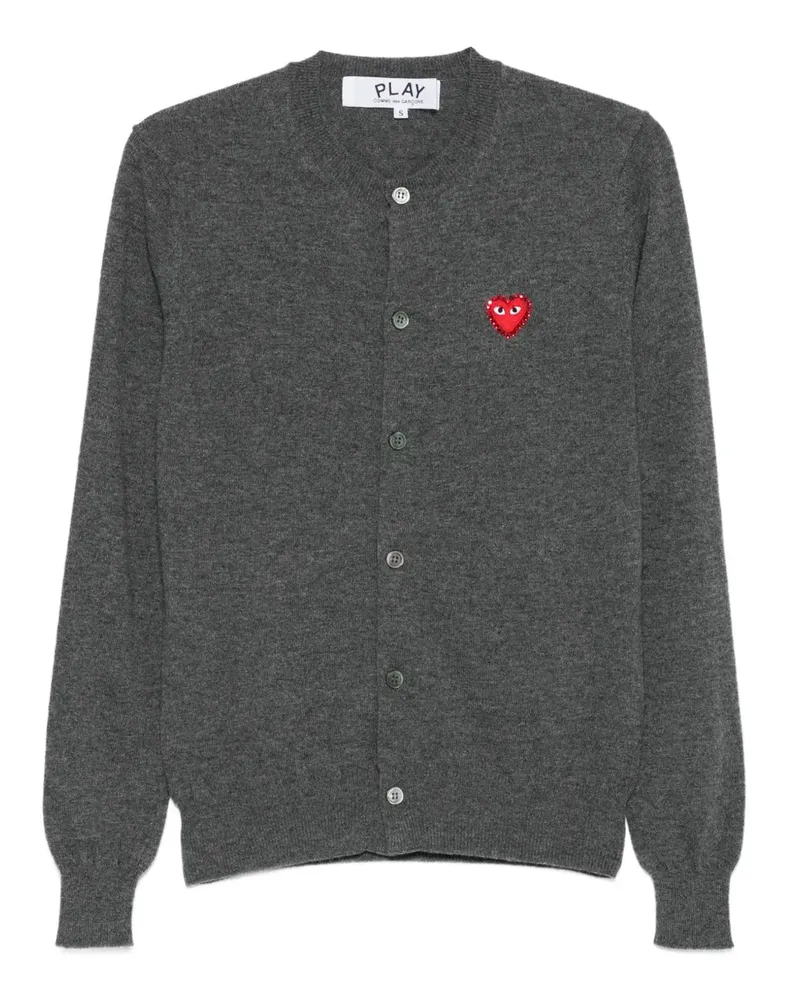 Comme des Garçons Cardigan mit Herzemblem - Grau Grau
