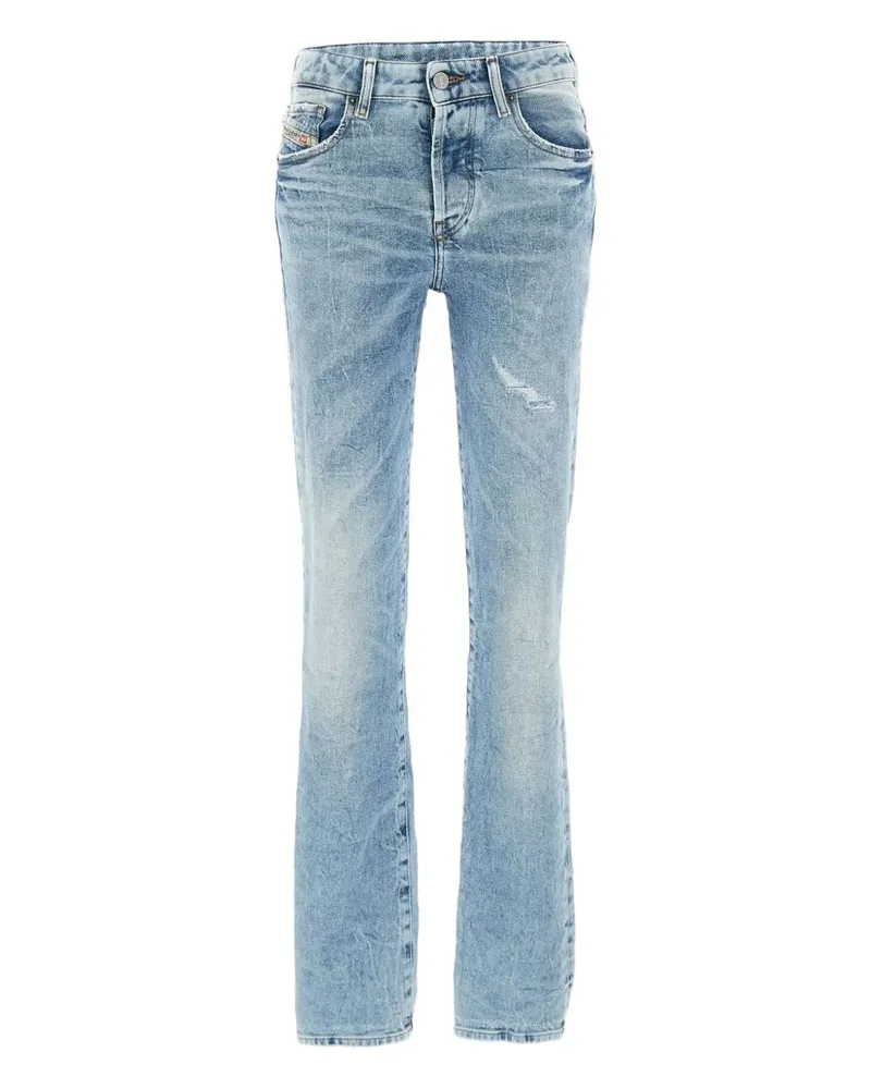 Diesel Gerade Jeans im Distressed-Look - Blau Blau