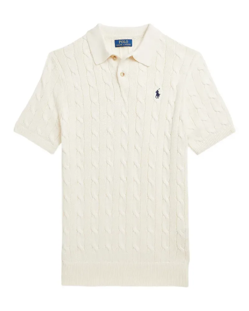 Ralph Lauren cable-knit polo shirt - Nude Nude