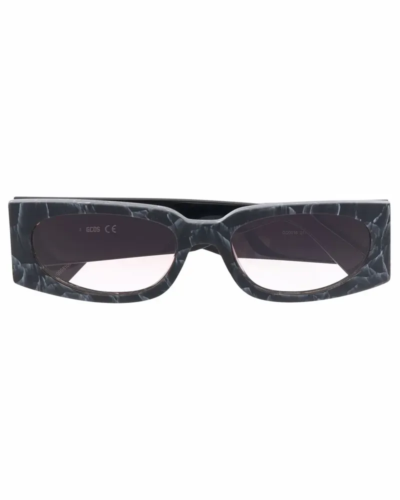 GCDS Eckige Sonnenbrille - Schwarz Schwarz