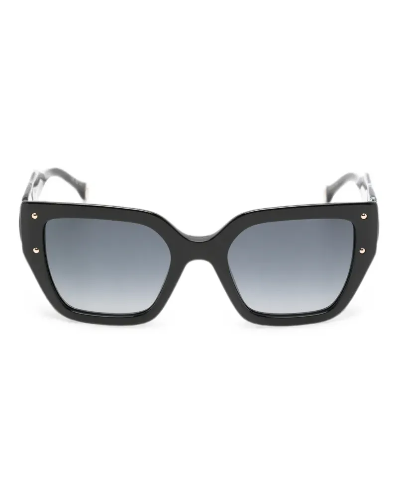 Carolina Herrera New York Sonnenbrille mit geometrischem Gestell - Schwarz Schwarz