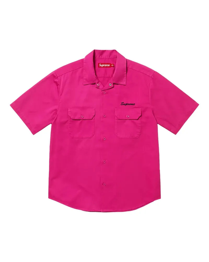 Supreme Being Pin Up "SS25-Fuchsia" Hemd mit Strass - Rosa Rosa