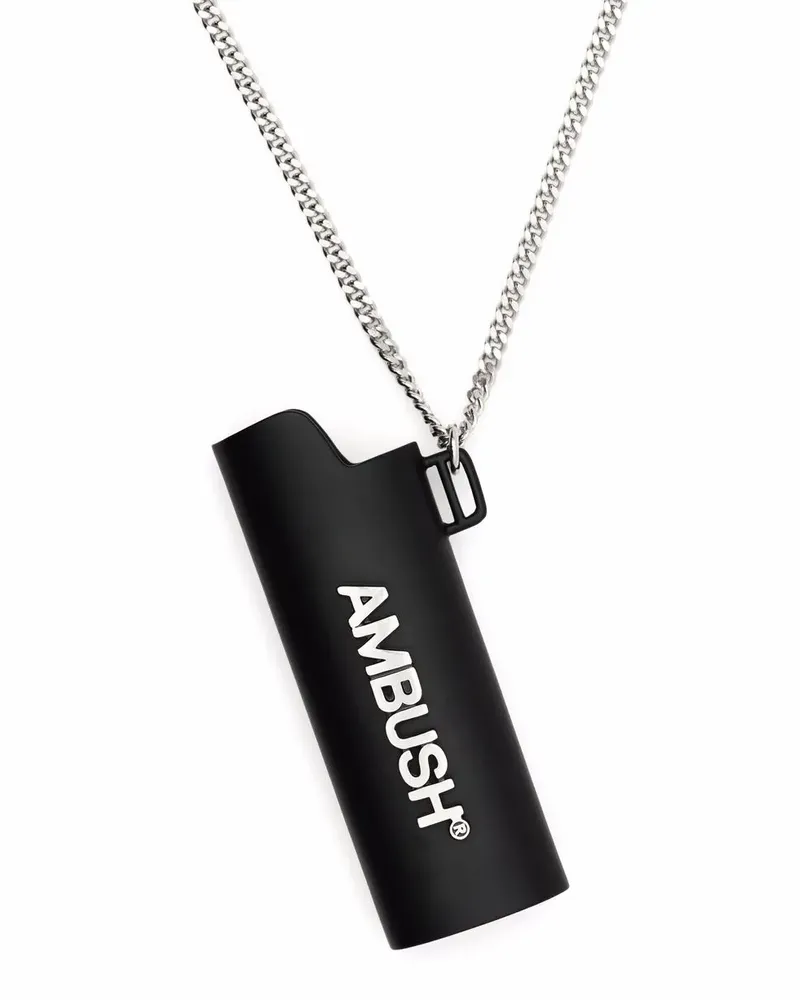AMBUSH Halskette mit Feuerzeughülle - Silber Silber