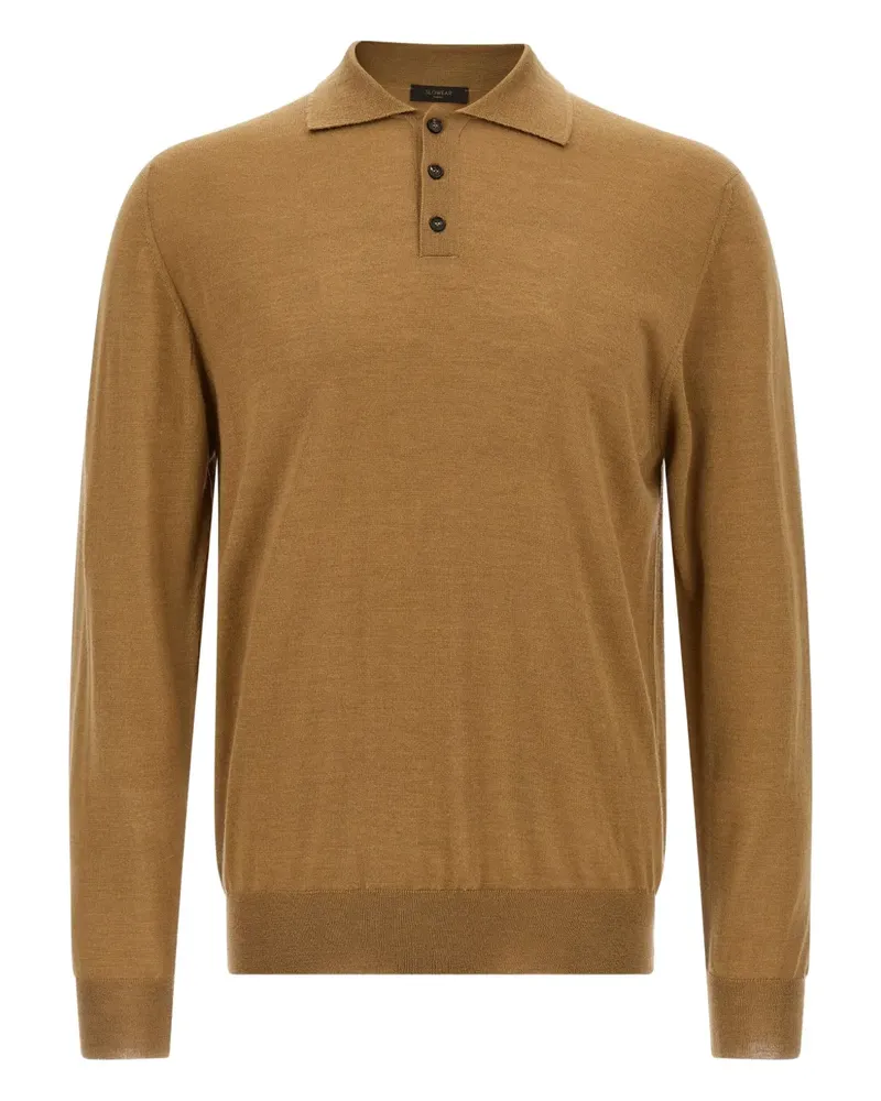 Zanone Polokragen-Pullover aus Kaschmir-Seidengemisch - Braun Braun