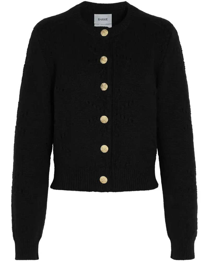 Barrie Cardigan mit Lochstrickerei - Schwarz Schwarz