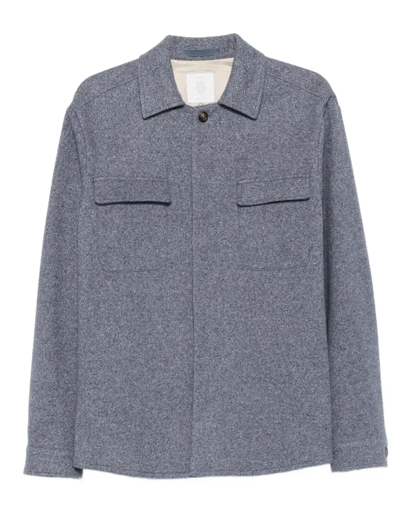 Eleventy Hemdjacke mit Klappentasche - Blau Blau