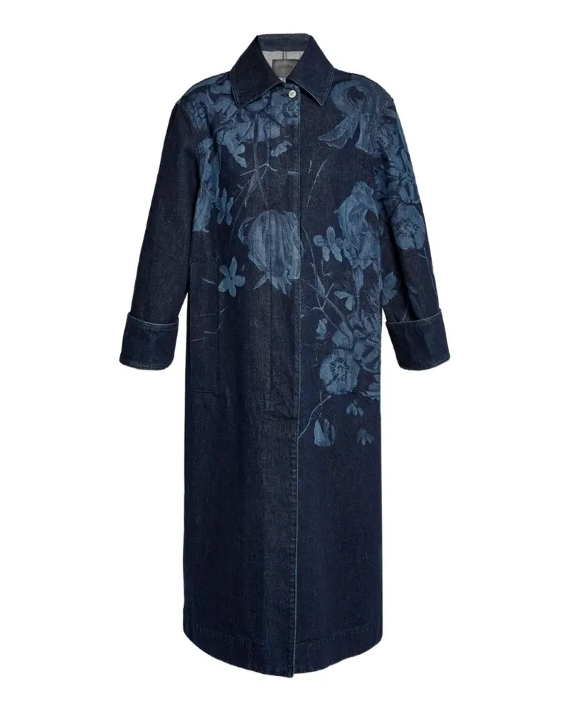 Erdem Mantel mit Blumen-Print - Blau Blau