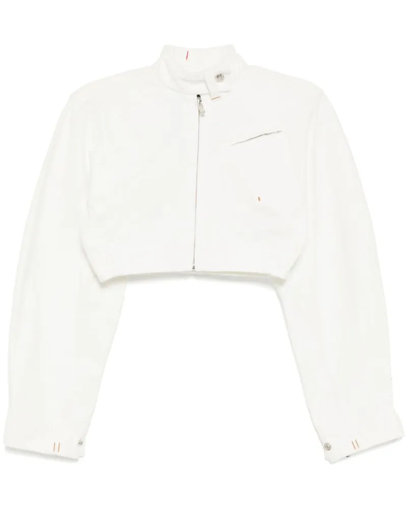 Jacquemus Cropped-Jacke mit Reißverschluss - Nude Nude