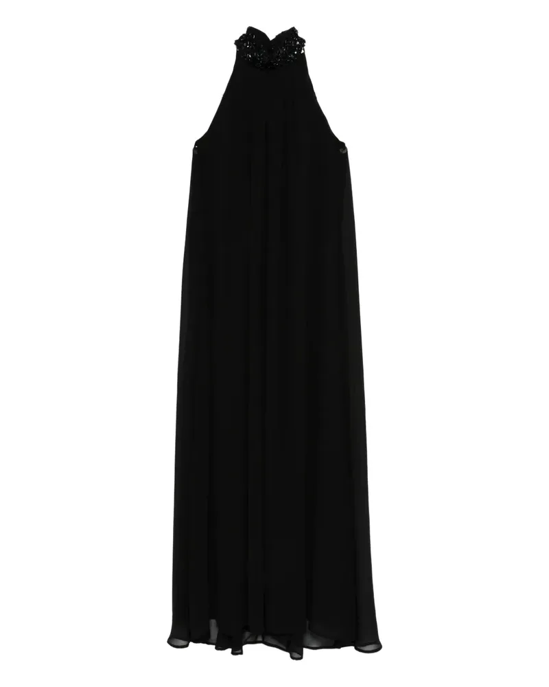 P.A.R.O.S.H. P.A.R.O H. embellished-halterneck dress - Schwarz Schwarz