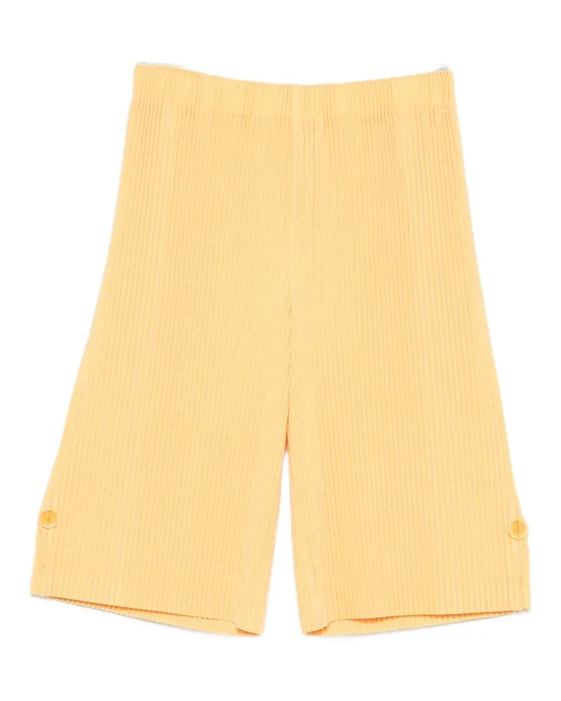 Issey Miyake Wear or Wrap pleated shorts - Gelb Gelb