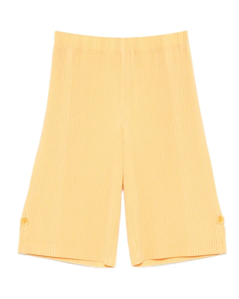 Issey Miyake Wear or Wrap pleated shorts - Gelb Gelb