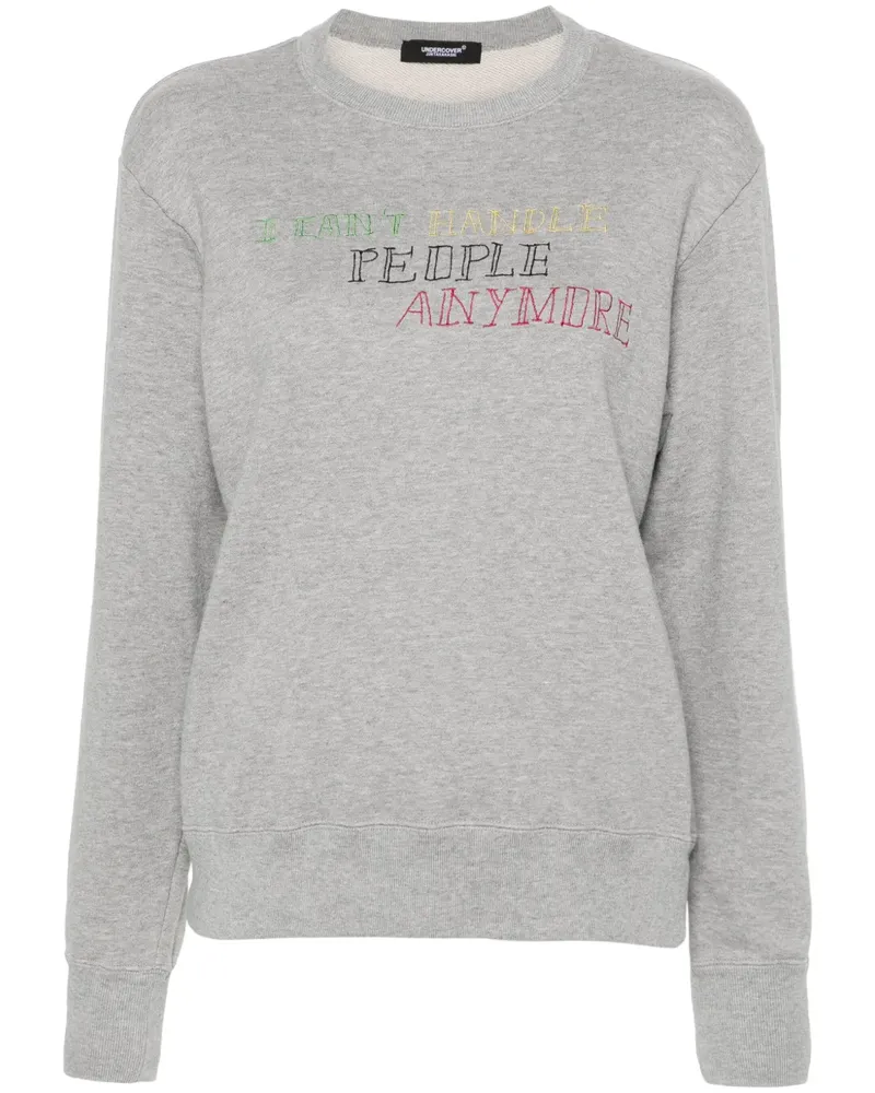 Undercover Sweatshirt mit Slogan-Stickerei - Grau Grau