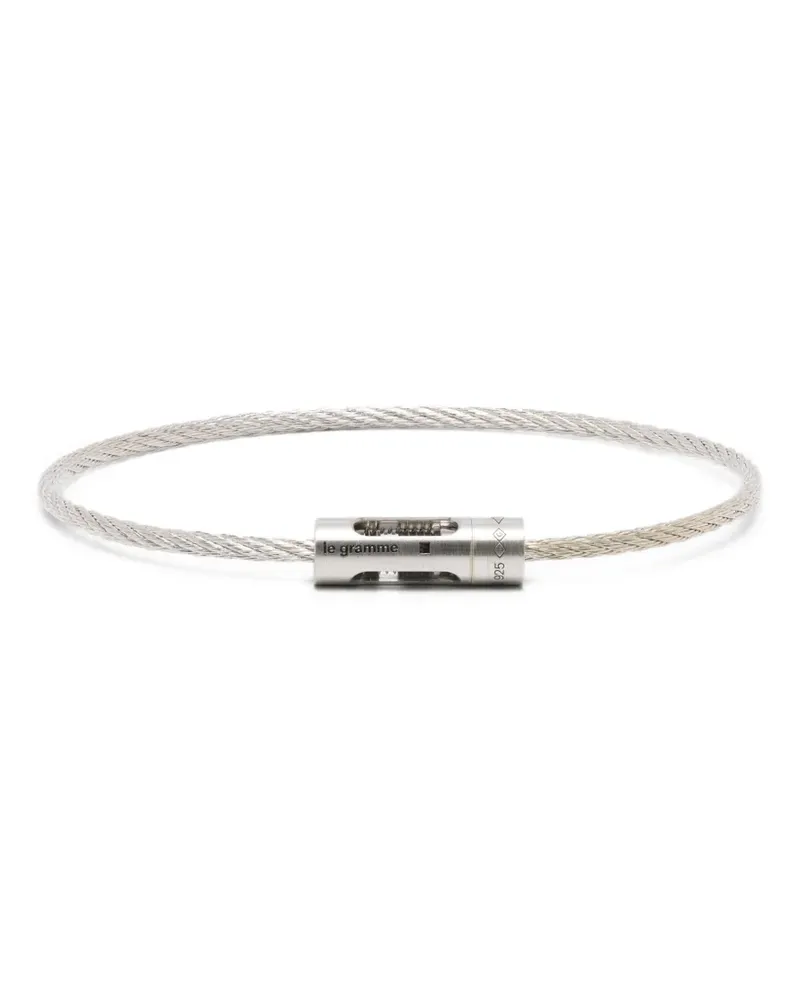 Le Gramme 8g punched cable bracelet - Silber Silber