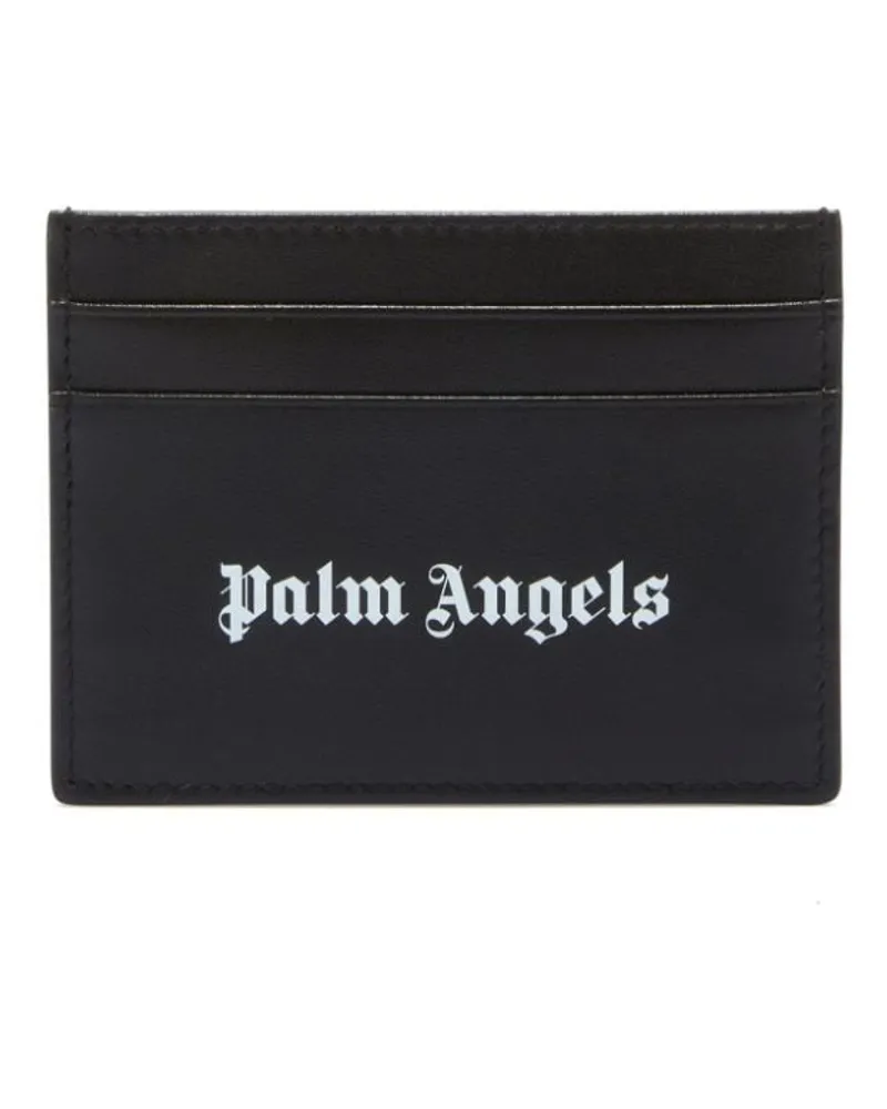 Palm Angels Kartenetui mit Logo-Print - Schwarz Schwarz