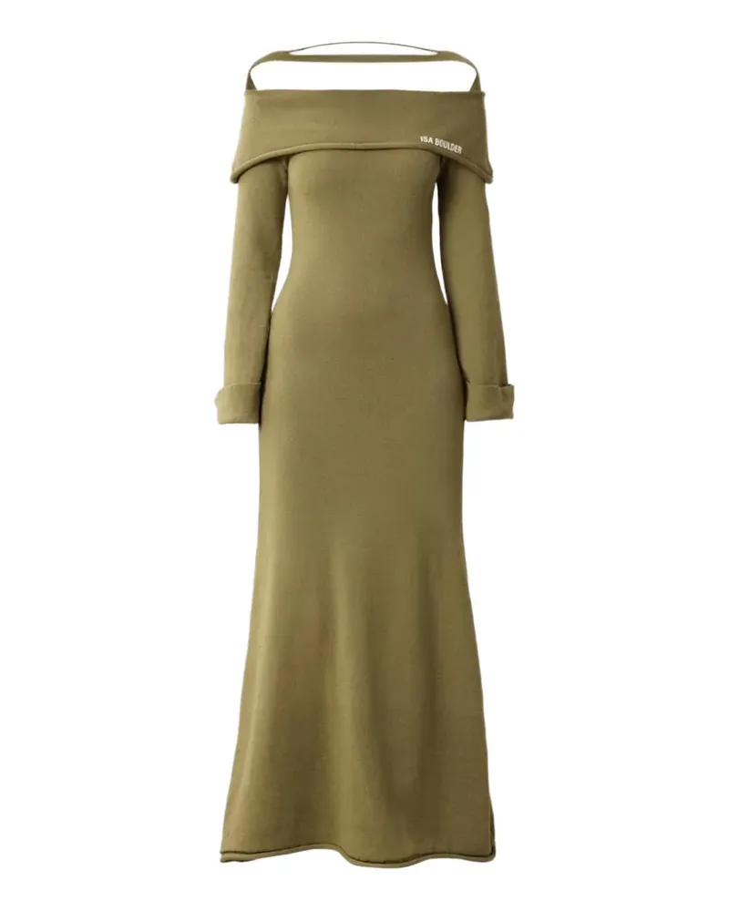 Isa Boulder Schulterfreies Maxikleid - Grün Grün