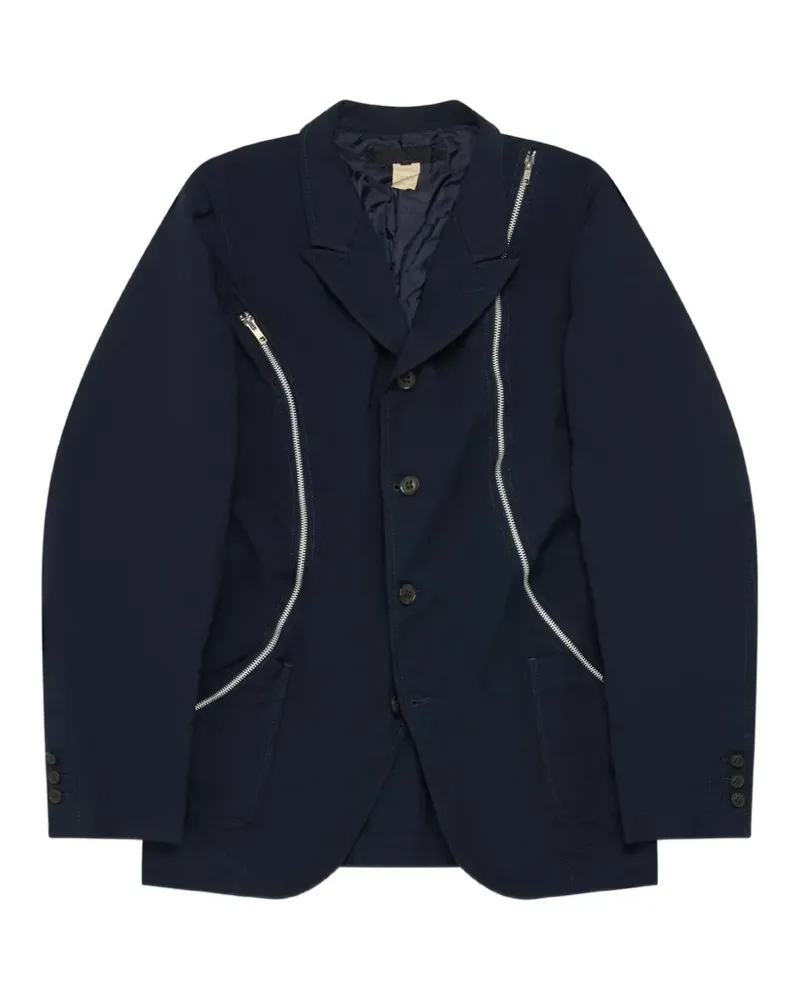 Comme des Garçons single-breasted zip-detail blazer - Blau Blau