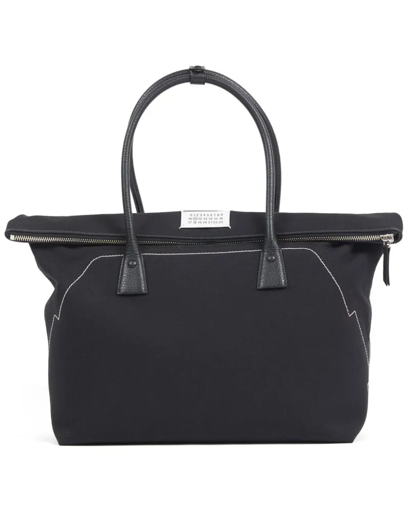 Maison Margiela Großer 5AC Shopper aus Leder - Schwarz Schwarz