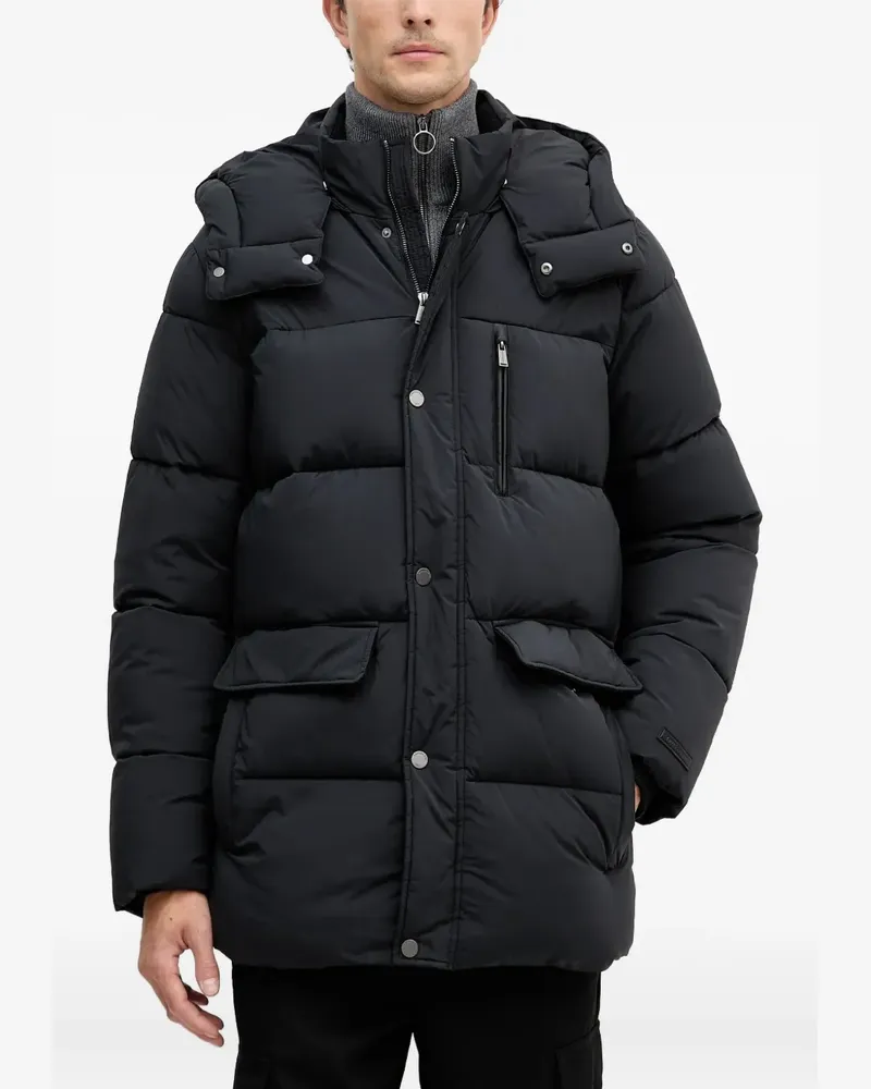 Trussardi padded-hooded coat - Schwarz Schwarz
