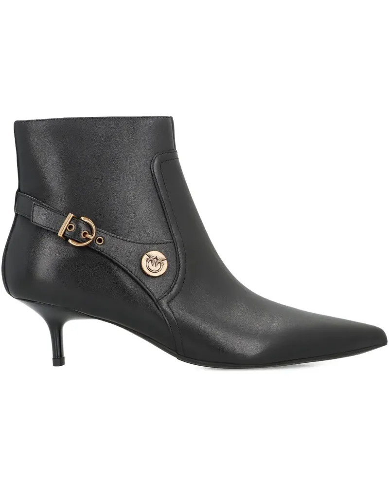 Pinko Spitze Stiefel mit Schnallendetail - Schwarz Schwarz
