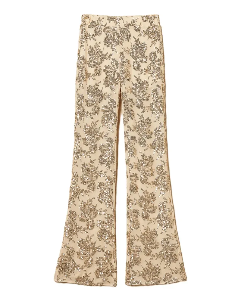 Twin-Set Hose mit Pailletten - Nude Nude