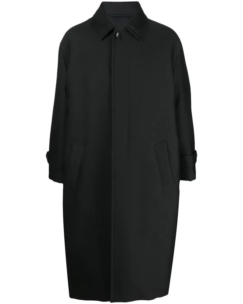 Valentino Garavani Einreihiger Mantel - Schwarz Schwarz